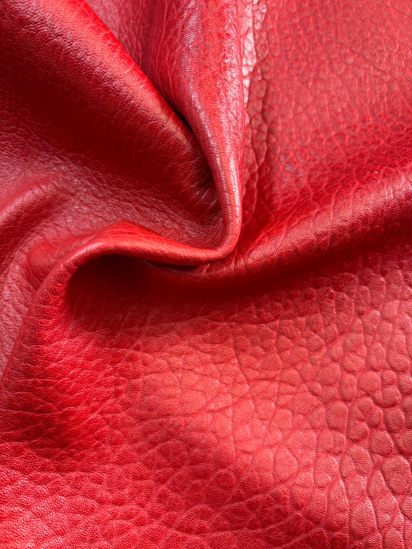 Cuir d'Agneau - Bubble Rouge de Mars