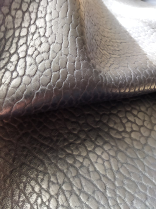 Cuir d'Agneau - Bubble Bleu Pétrole