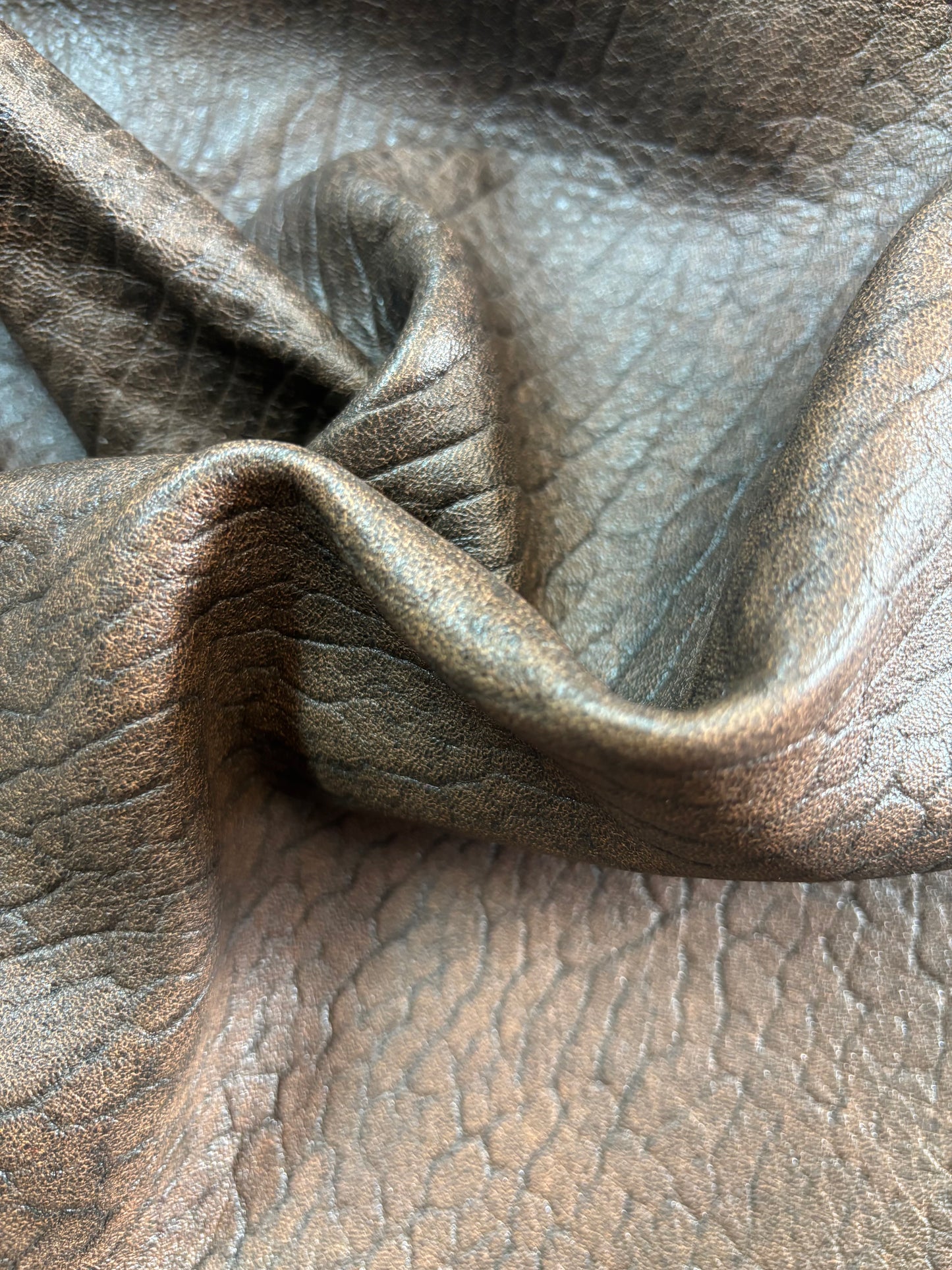 Cuir d'Agneau - Bubble Marron Vieilli