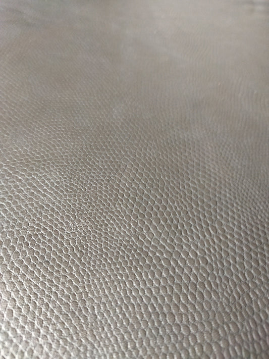 Cuir d'Agneau - Grain effet Lézard noir