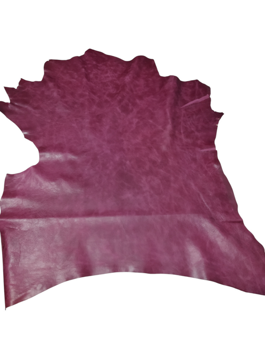 Cuir de Chèvre Rose/Violet effet délavé
