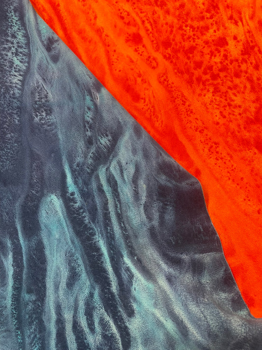 Lot 2 peaux de croûte - Tie & Dye